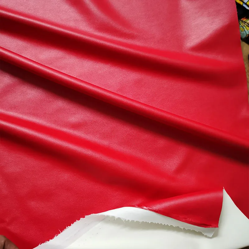 An application scenario or product detail of red faux leather fabric - Image 19