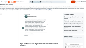 Reddit - Couch Care Guide