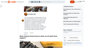 Reddit - Leather Care Essentials