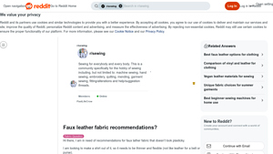 Faux Leather - Flexible Shirt Fabric Recommendations