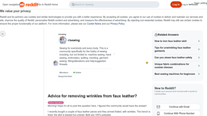 Faux Leather Care - Wrinkle Removal Tips