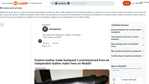 Reddit - Custom Leather Backpack