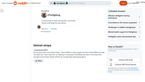 Reddit - Helmet Straps for Firefighting Helmets