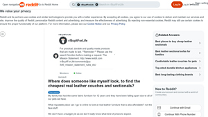 Reddit - Affordable Real Leather Couches