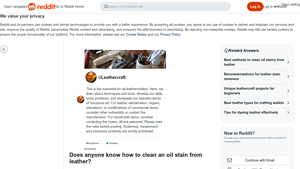 Reddit - Leather Care Essentials