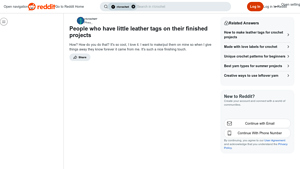 Reddit - Customizable Leather Tags for Crochet Projects