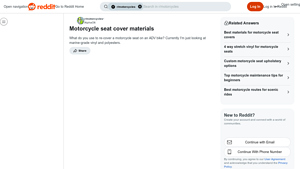 Marine-Tech - Motorcycle Seat Recovery