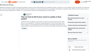 Reddit - Couch Care Essentials