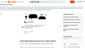 Reddit - Microfiber vs. Leather