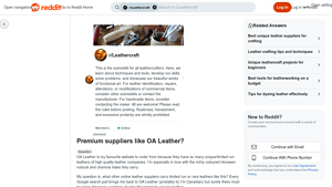OA Leather - Unique Horween Nubuck & Chamois Hides