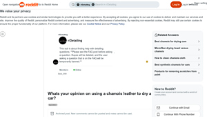 Reddit - Chamois Leather Alternatives