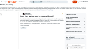 Faux Leather - Maintenance Tips