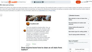 Reddit - Leather Care Essentials