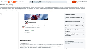 Reddit - Helmet Straps for Firefighting Safety