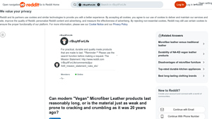 Vegan Microfiber Leather - Durability Concerns
