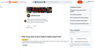 Reddit - Faux Leather Battle Jackets