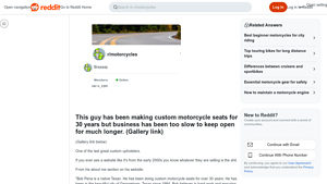 Bob Pena - Custom Motorcycle Seats