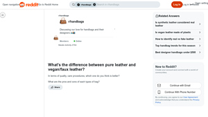 Reddit - Pure Leather Insights