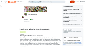 American-Made Leather Scrapbook - Baby Journal