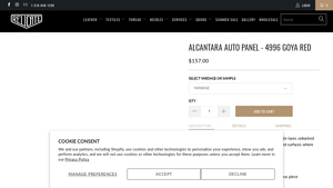 Alcantara - Automotive Panel 4996 Goya Red