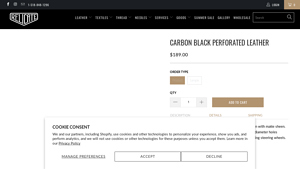 Relicate - Carbon Black Perforated Leather