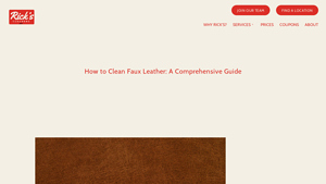 Rick's Cleaners - Faux Leather Care Guide