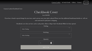 Robison Custom Leather - Checkbook Cover