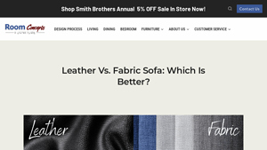 Room Concepts - Leather vs Fabric Sofa