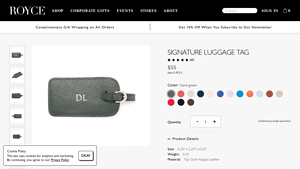 ROYCE New York - Signature Luggage Tag