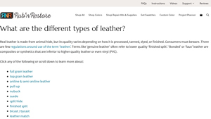 Rub N Restore - Types of Leather