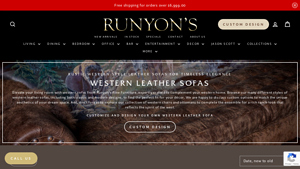Runyon's Fine Furniture - Western Leather Sofas