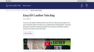 Sailrite - Easy DIY Leather Tote Bag Project