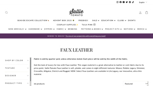 Sallie Tomato - Faux Leather Fabrics