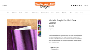 Sassafras Lane - Metallic Purple Pebbled Faux Leather