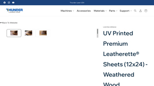Thunder Laser - UV Printed Premium Leatherette® Sheets
