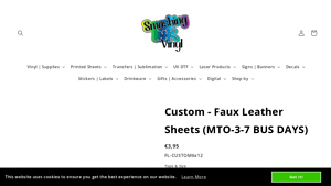 Smashing Ink - Custom Faux Leather Sheets
