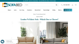 Sofabed - Leather vs Fabric Sofas