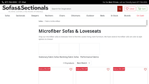 Sofas and Sectionals - Microfiber Sofas and Loveseats
