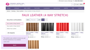 Spandex World - Faux Leather 4 Way Stretch