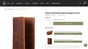 Steel Horse - Priam Handmade Leather Passport Cover