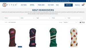 Stitch Golf - USA Flag Leather Headcover