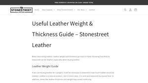 Stone Street Leather - Quality Leather Weights