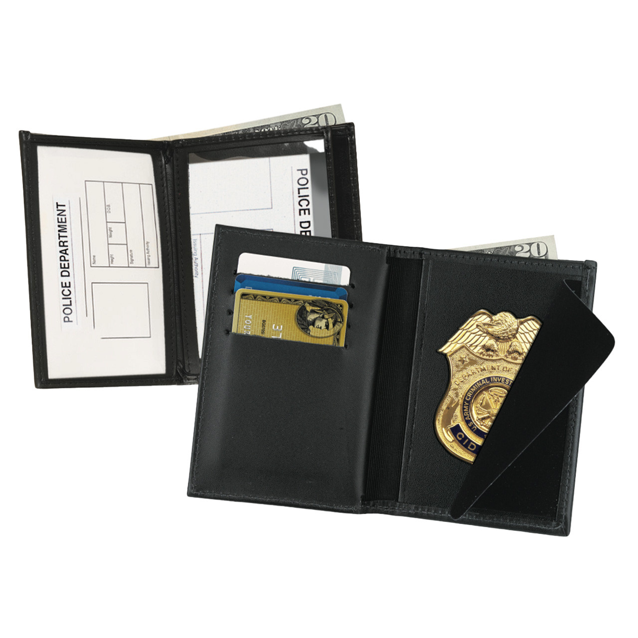 An application scenario or product detail of strong leather company badge wallet - Image 4