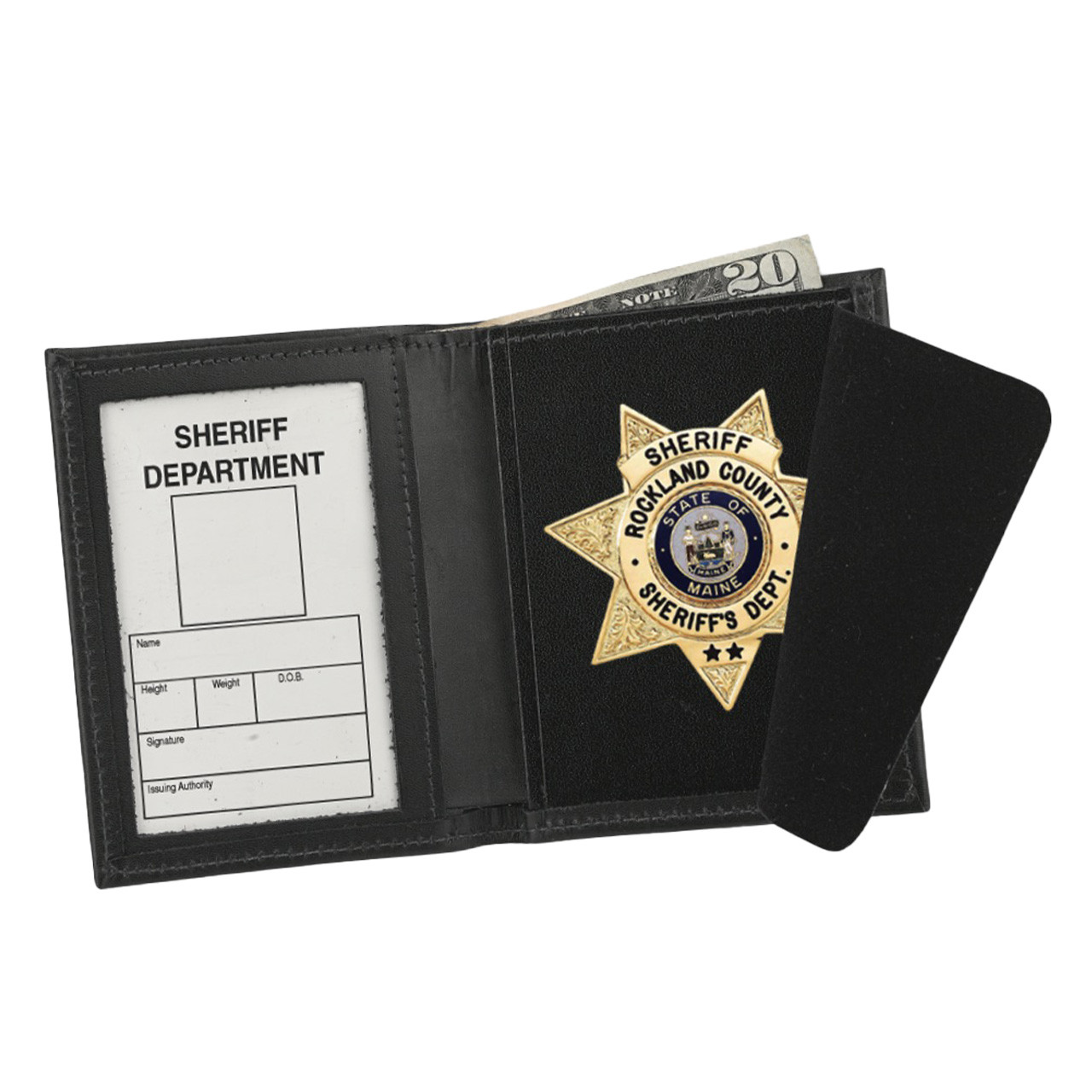 An application scenario or product detail of strong leather company badge wallet - Image 8