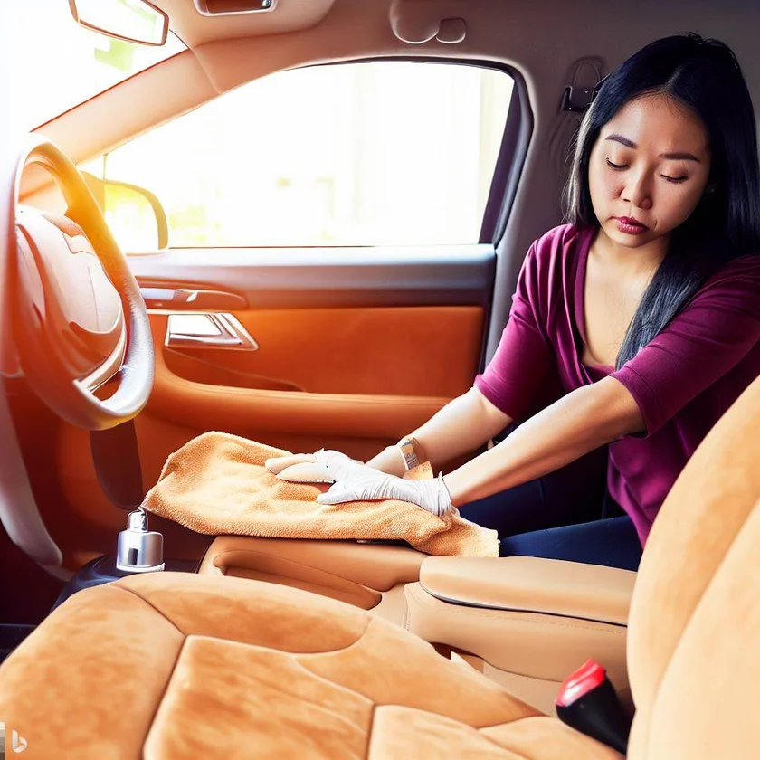 An application scenario or product detail of suede car interior - Image 12