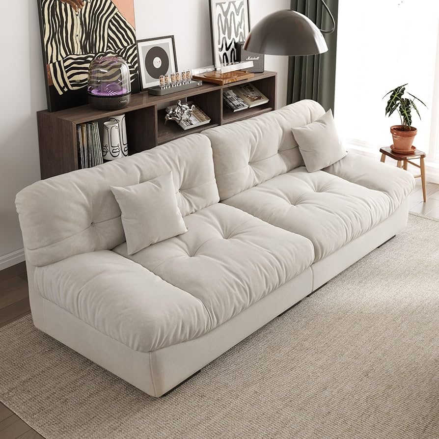 An application scenario or product detail of suede material couch - Image 4
