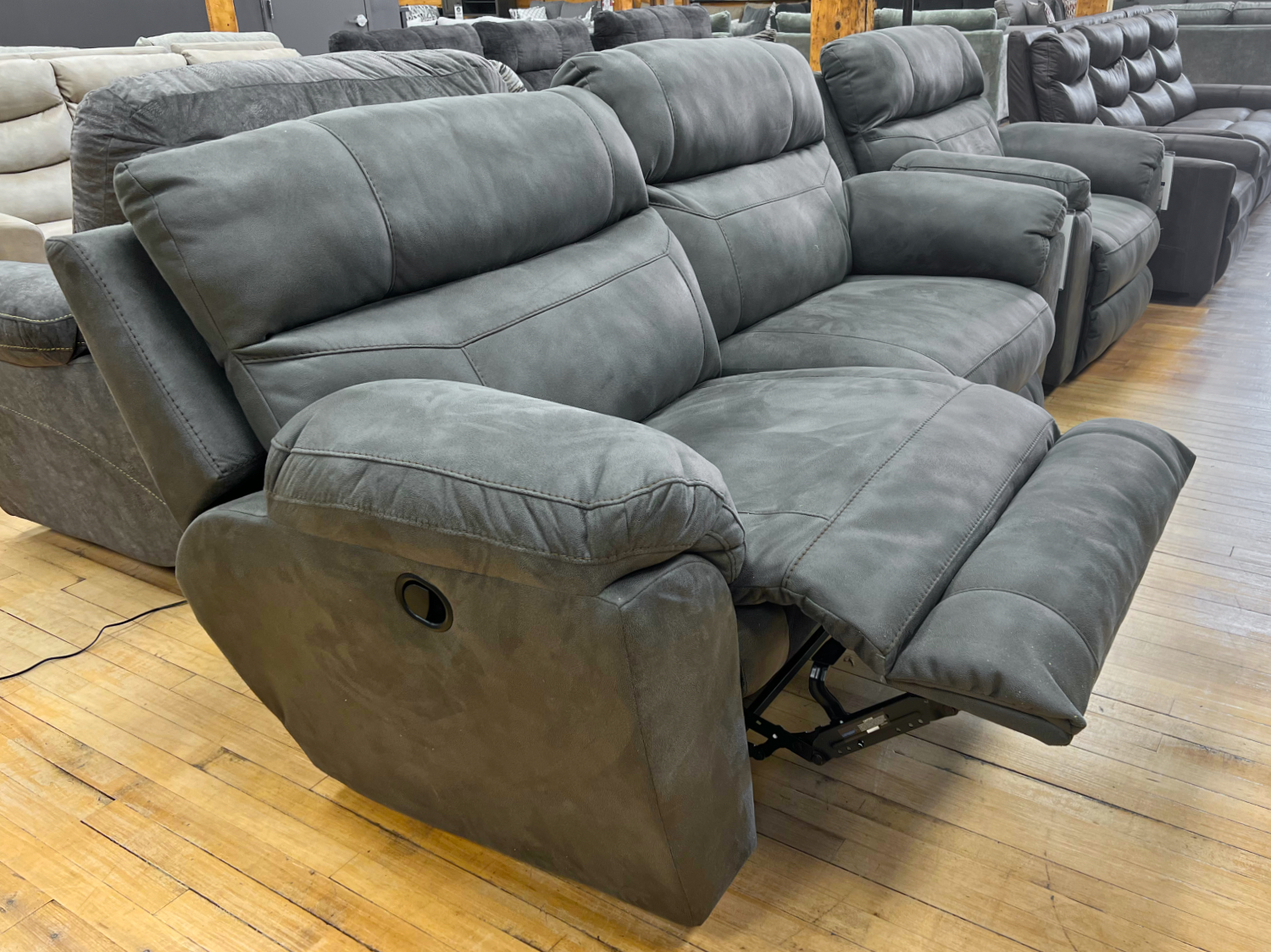 An application scenario or product detail of suede material couch - Image 7