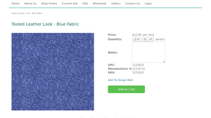 SW Decoratives - Tooled Leather Look - Blue Fabric