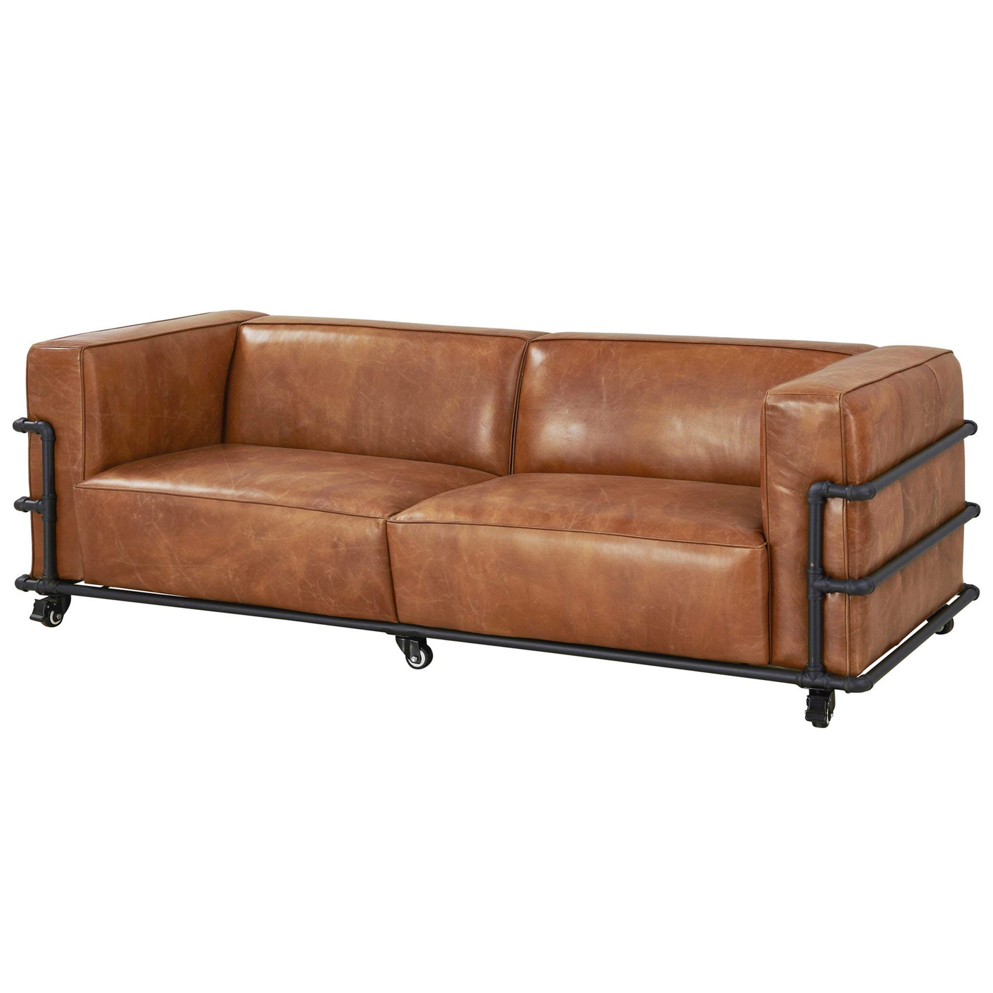 An application scenario or product detail of the leather factory couch - Image 6