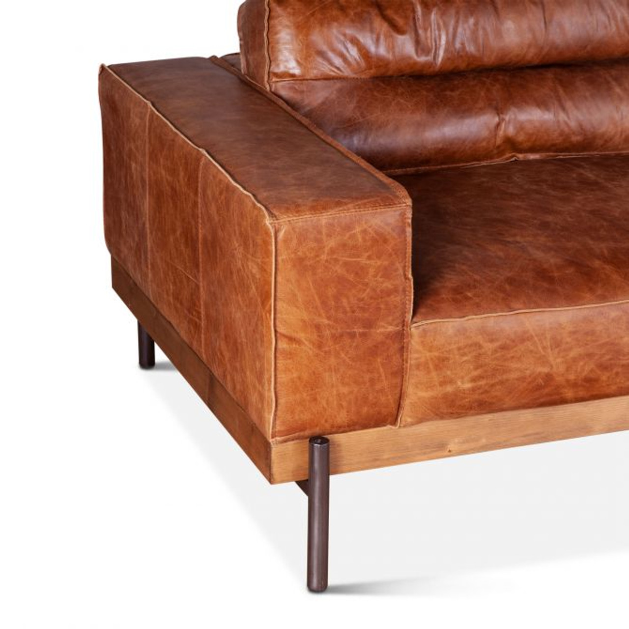 An application scenario or product detail of the leather factory couch - Image 23